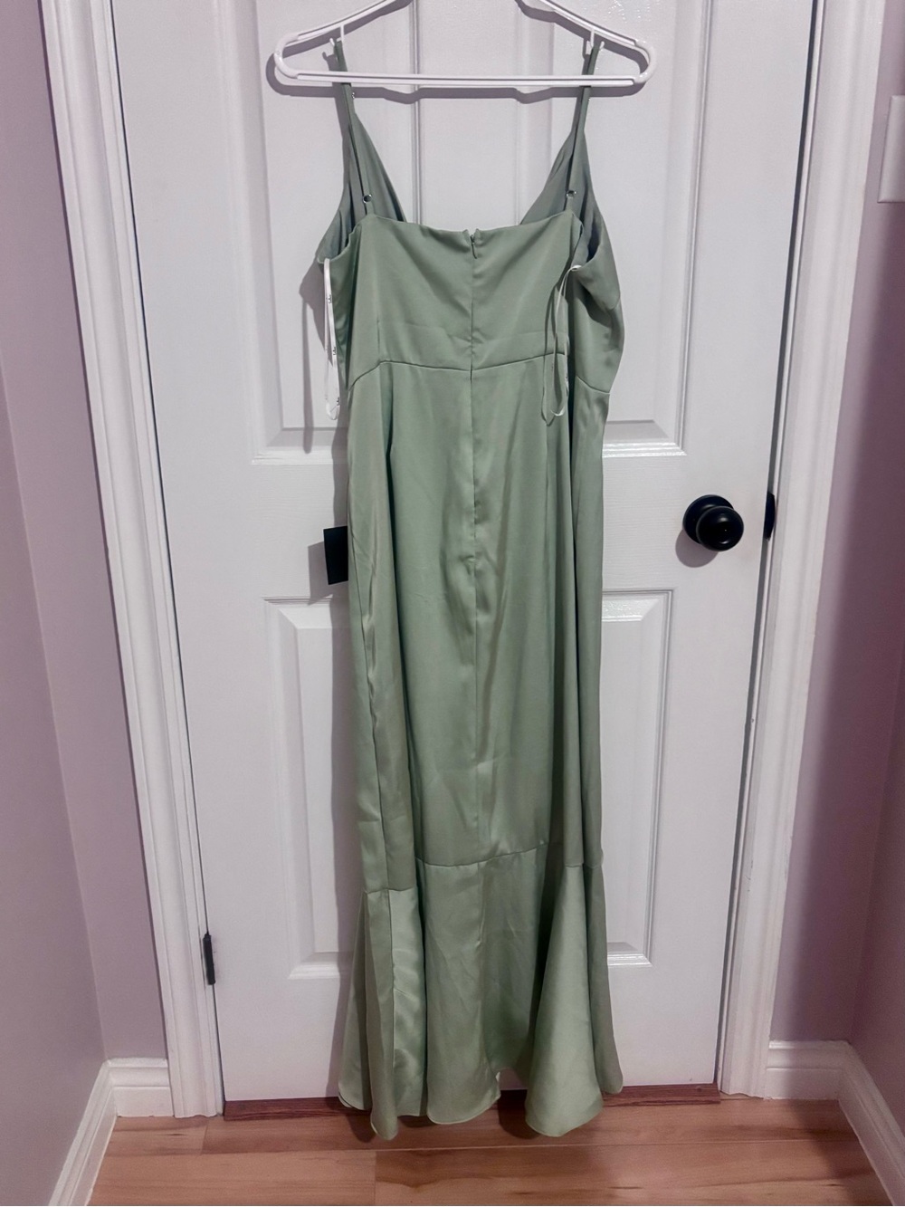 Lulu's Sage Green Ruffle Maxi Dress - Picture 5 of 5